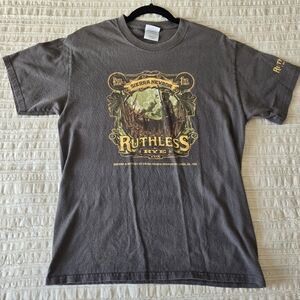 Sierra Nevada Ruthless Rye IPA Graphic T-Shirt Gray Brewery Tee Medium